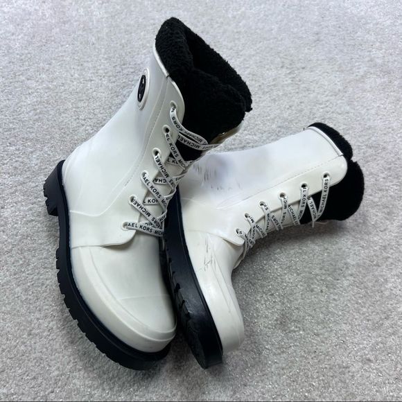 Michael Kors Shoes - Michael Kors Winter Boots White Black Size 7
